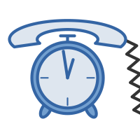 telefoonbezetting tijdens de lunchpauze